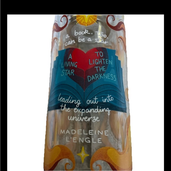 Inspirational Water Bottle - Clear Glads with Bamboo Lid Like New Tea Gift - Picture 3 of 7